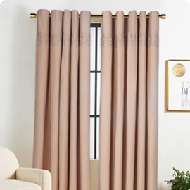 Beige blackout curtains