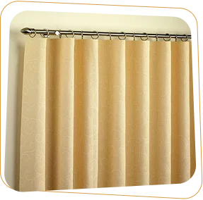 Beige wave curtains