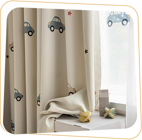 Kids printed curtains for bedroom