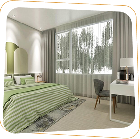 Luxury sheer curtains bedroom