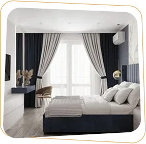 Luxury bedroom curtains