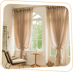 Beige sheer curtains Dubai