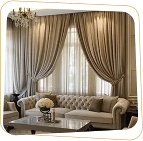 Elegant living room curtains