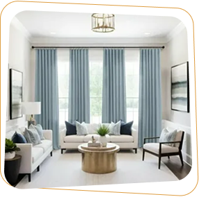Living room sheer curtains
