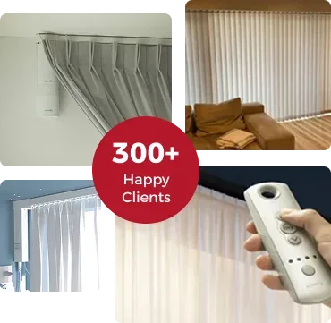 Motorized curtains Dubai with remote