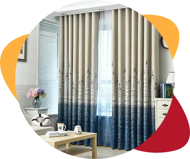 Wave curtains S-fold design bedroom