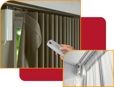 Motorized curtains Dubai with remote control