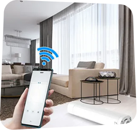 Motorized curtains smartphone