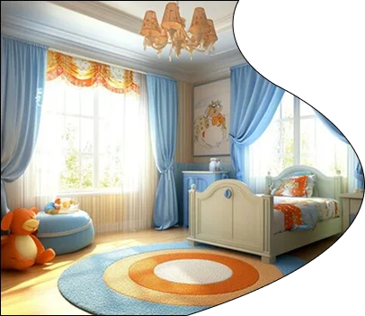 Kids room curtains mega sale Dubai