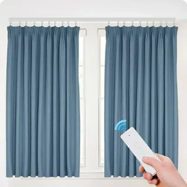 Blue blackout curtains