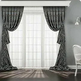 Gray damask curtains