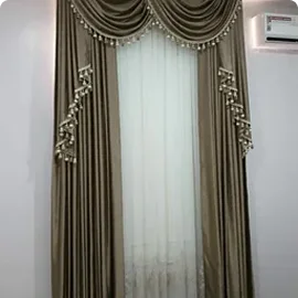 Gray decorative curtains