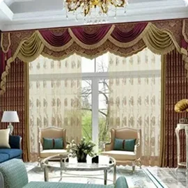 Ornate valance curtains