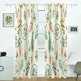 Floral printed wave curtains