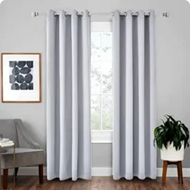 Grey wave curtains