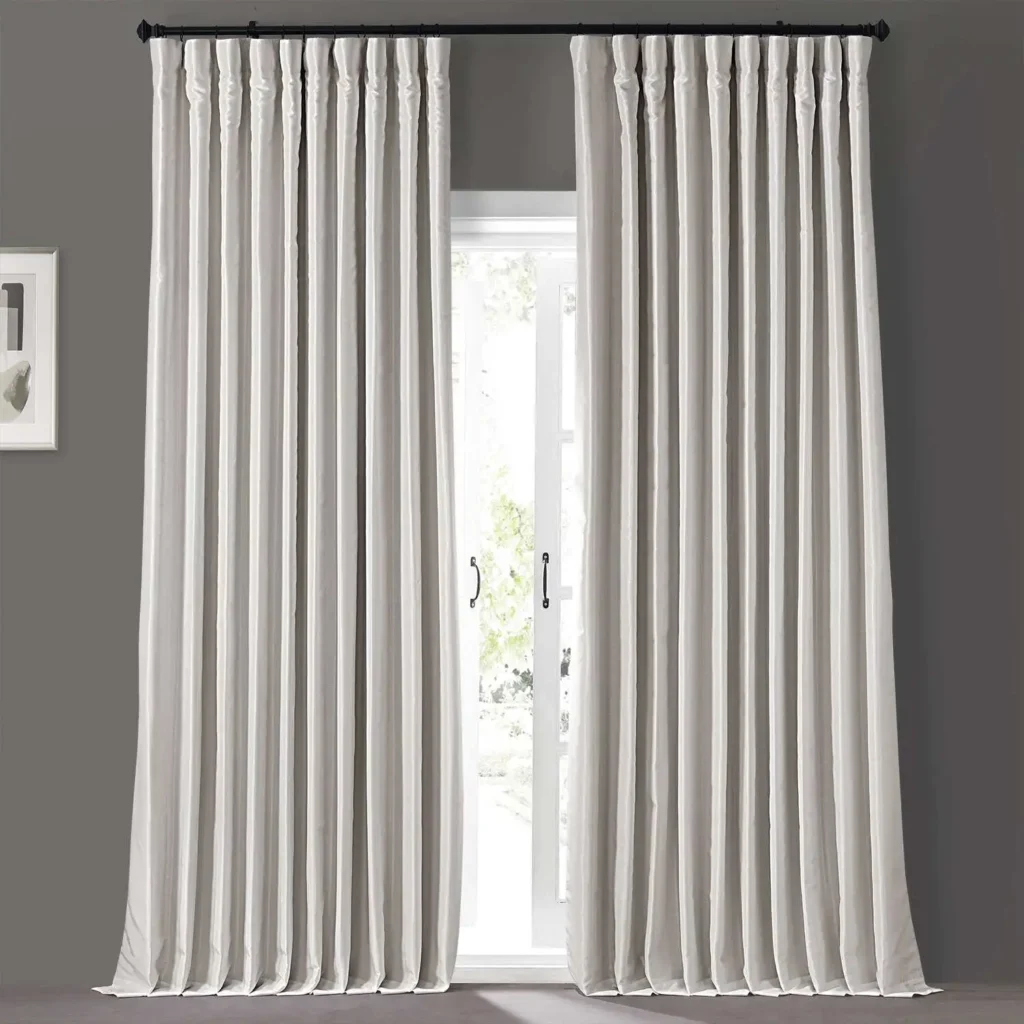 white blackout curtains